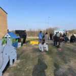 Hjemis kom forbi i anledningen af indvielsen af legepladsen